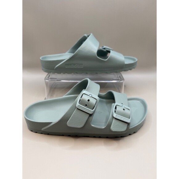 BIRKENSTOCK Arizona EVA Womens Sky Blue 1024588 Slides Slip On Buckle Size 5 - Picture 3 of 7